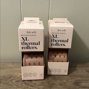 NIB Kitsch Recycled Plastic XL Thermal Rollers 4pc set x 2